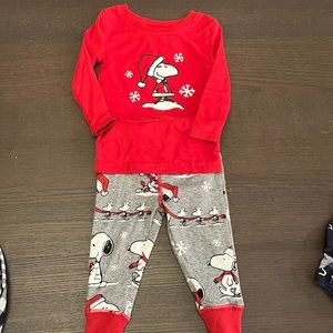 Munki Munki Peanuts Christmas Pajamas Size 12 Months